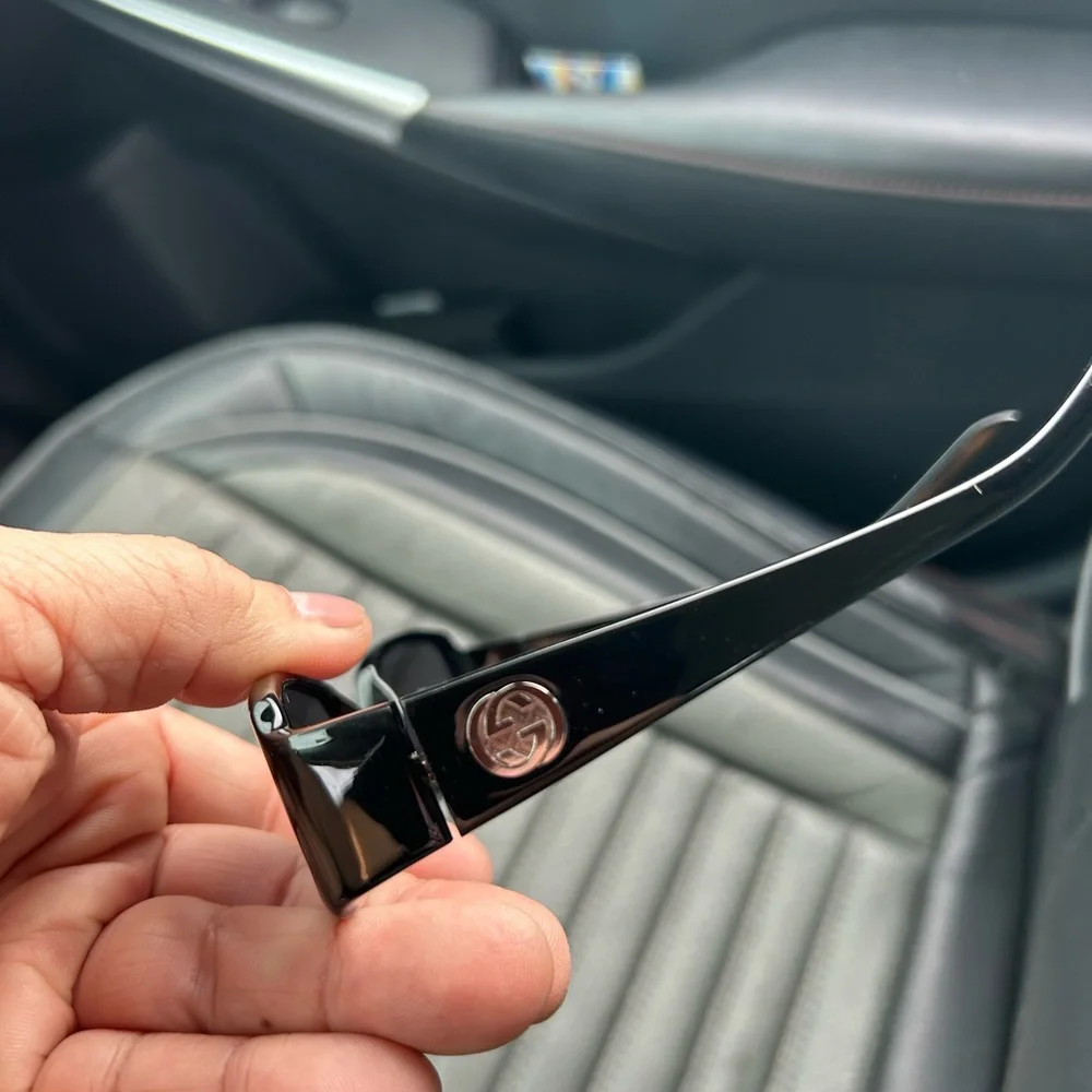 GUCCI Sunglasses GG1482/S 807 55□14 125 Interlocking G Black no case - Picture 4 of 8